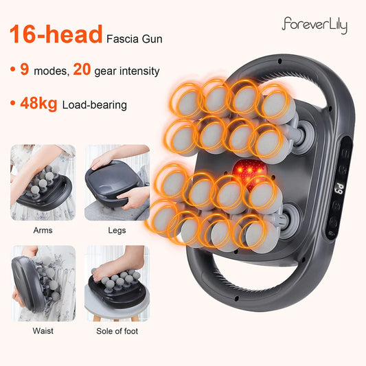 TherapyVibe 16‑Head Fascia Gun